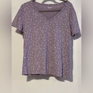 Old Navy Lavender Floral Short Sleeve Top